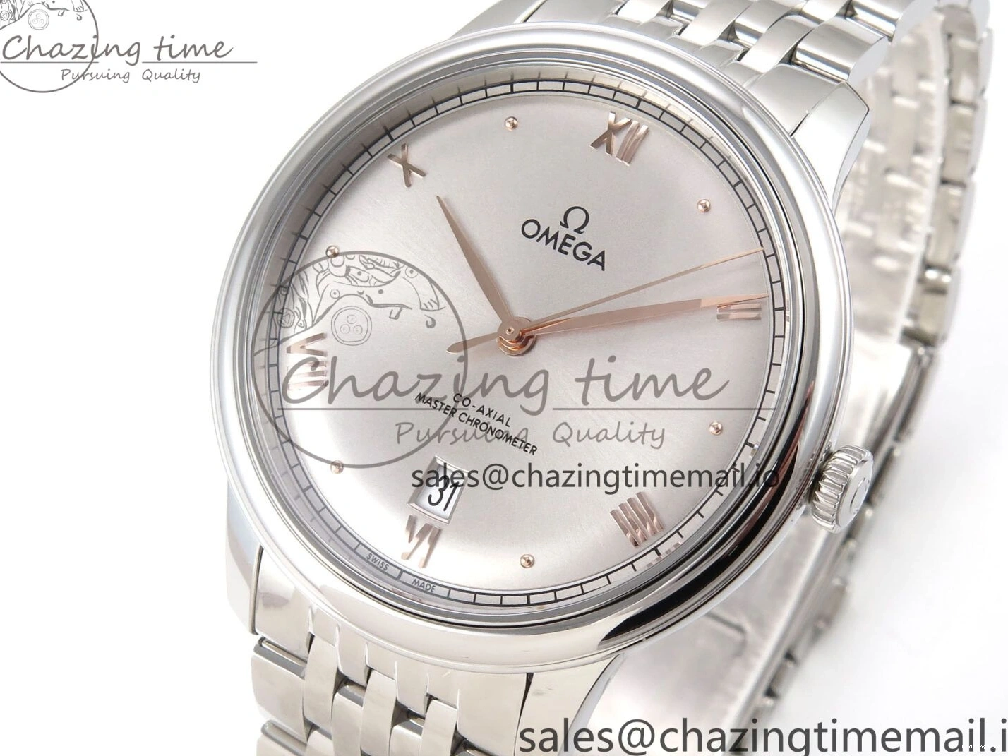 0104 De Ville Prestige SS VSF 1:1 Best Edition Gray Dial on SS Bracelet A OdorResistant 7702